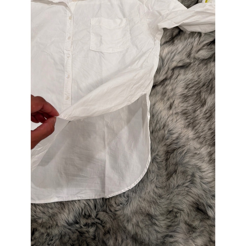 Maeve Anthropologie Womens XL White Cotton Oversized Button Down Shirt OB1671678 - Picture 8 of 8